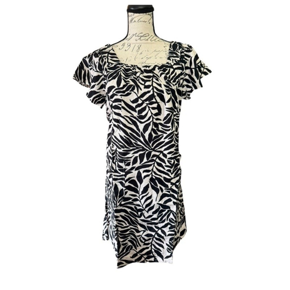 Nicole Miller Dresses & Skirts - Nicole Miller Black White Linen Blend Dress Size Small